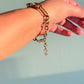 Large gold link bracelet