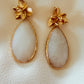 Flower drop earrings