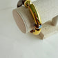Bronze & gold acrylic tube bangle