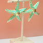 Large turquoise starfish  earrings