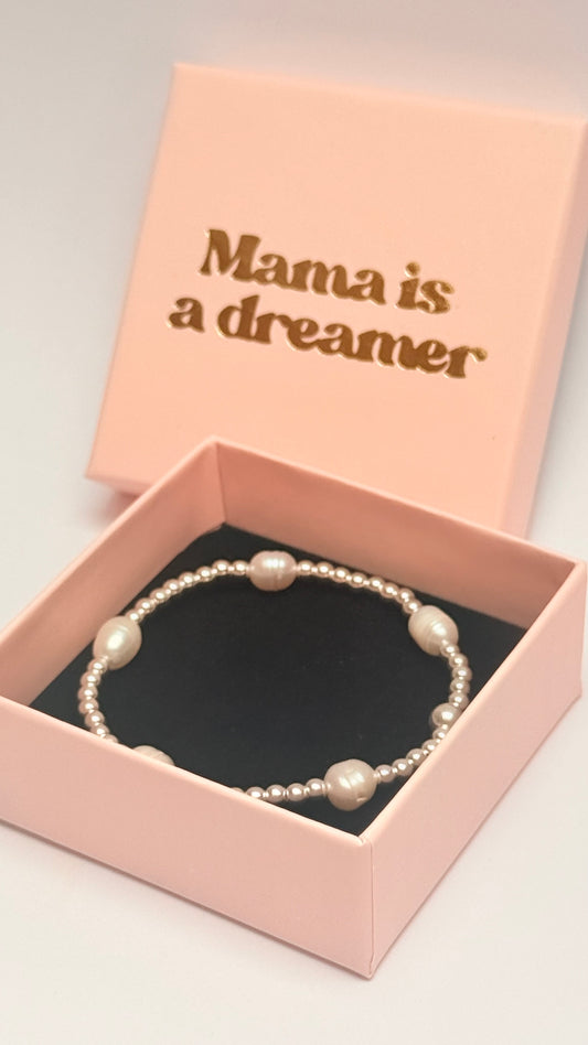 Sterling silver pearl bracelet