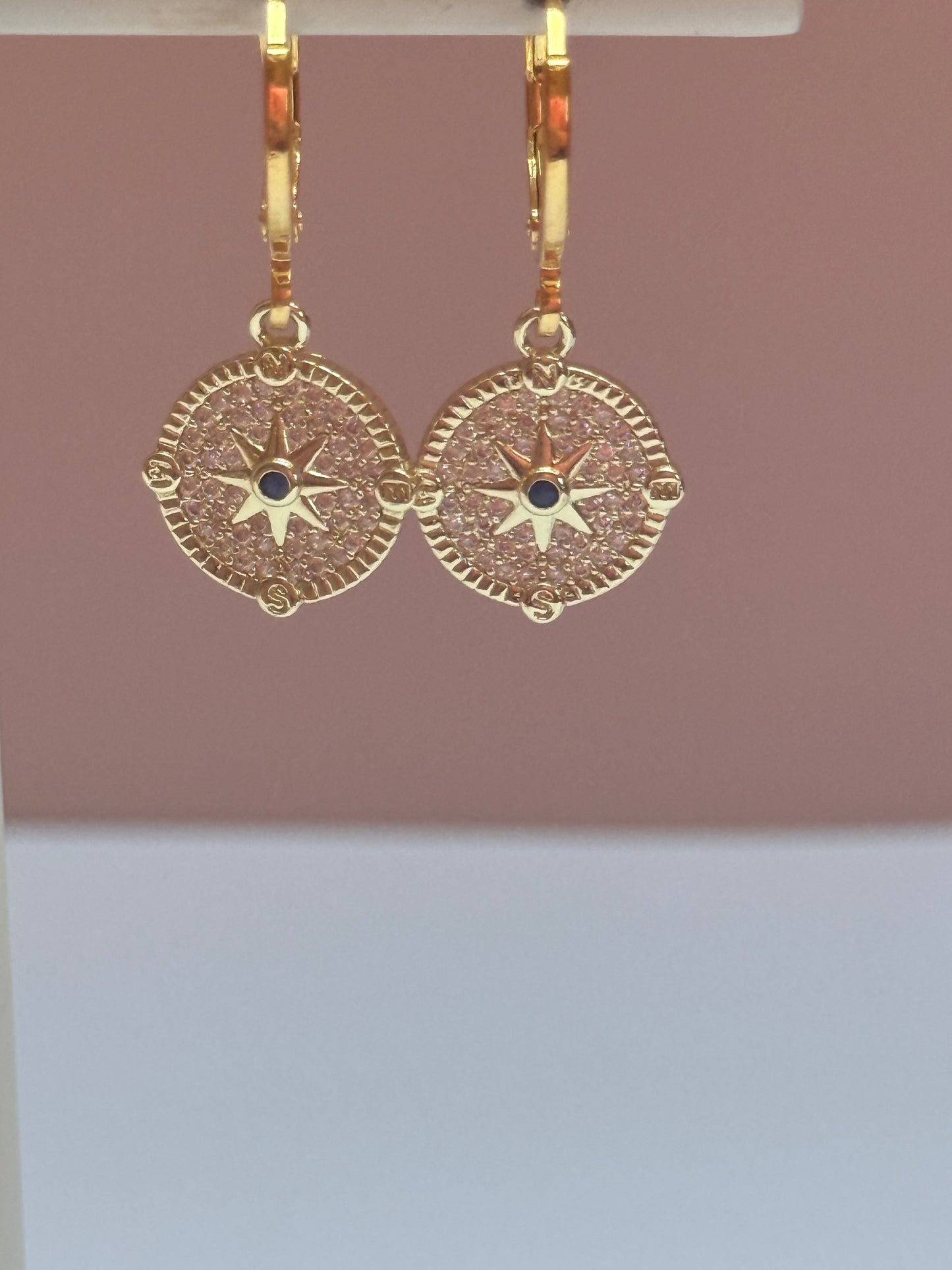 Blue Star compass Huggie