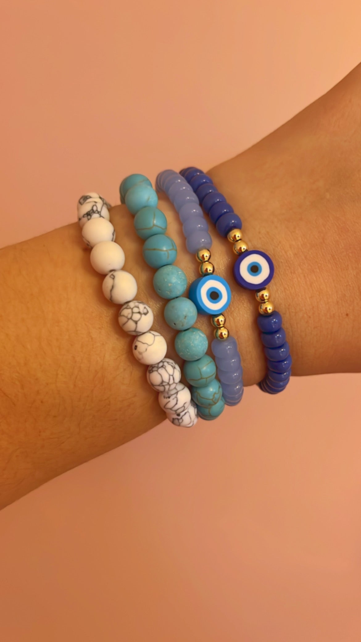 Blue evil eye bracelets