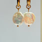 Coin pearl earrings