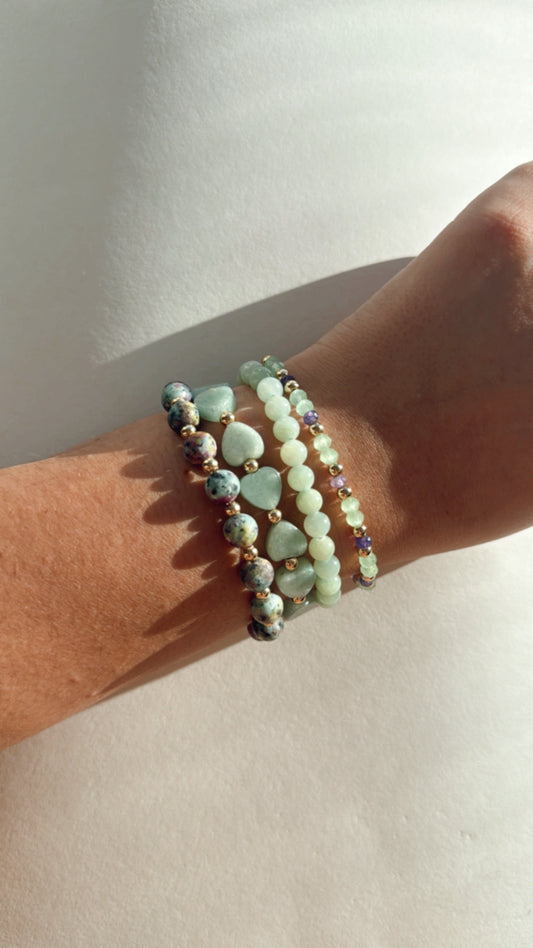 Reef green & gold filled stack