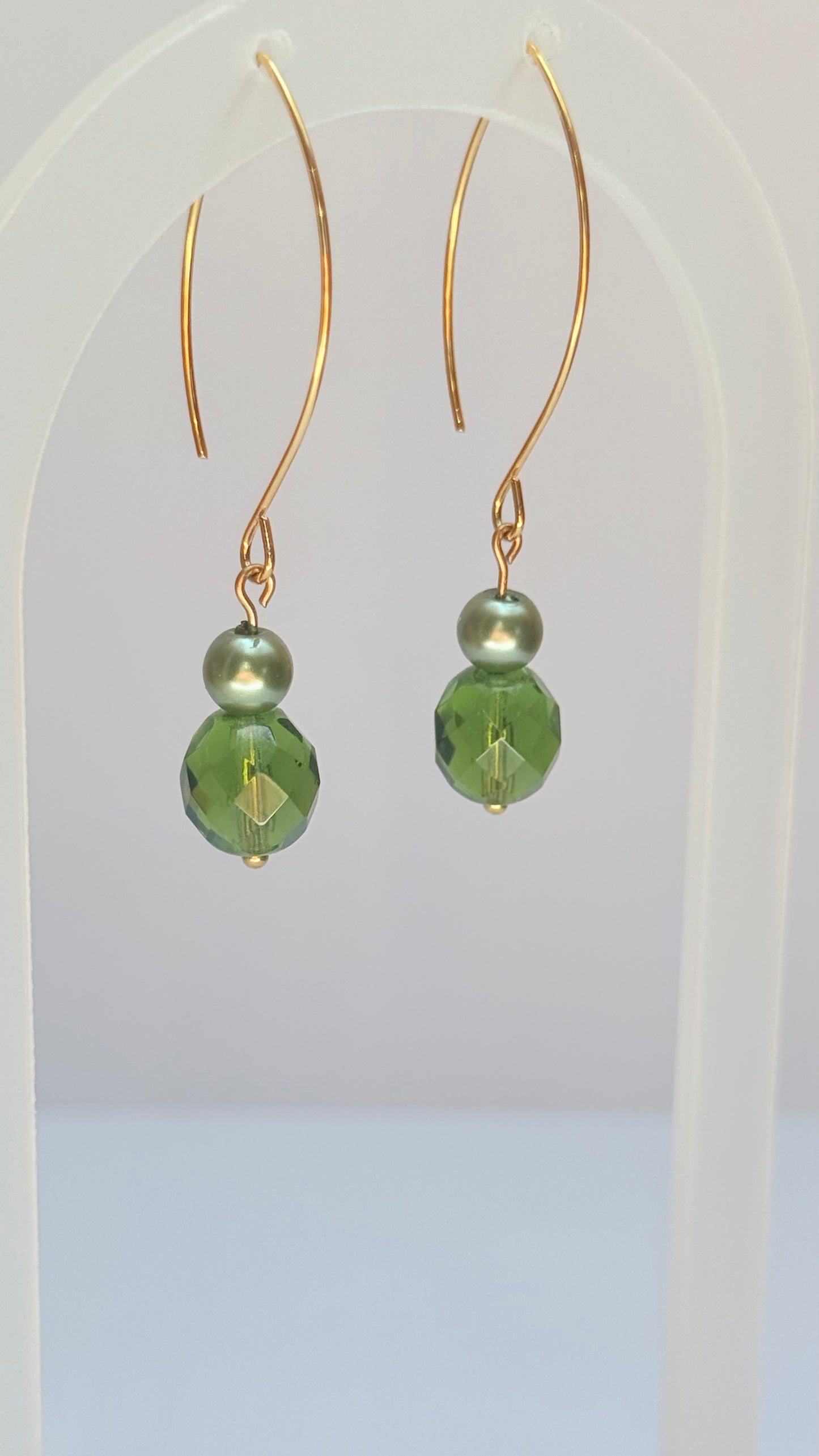 Envy green Marquise earrings
