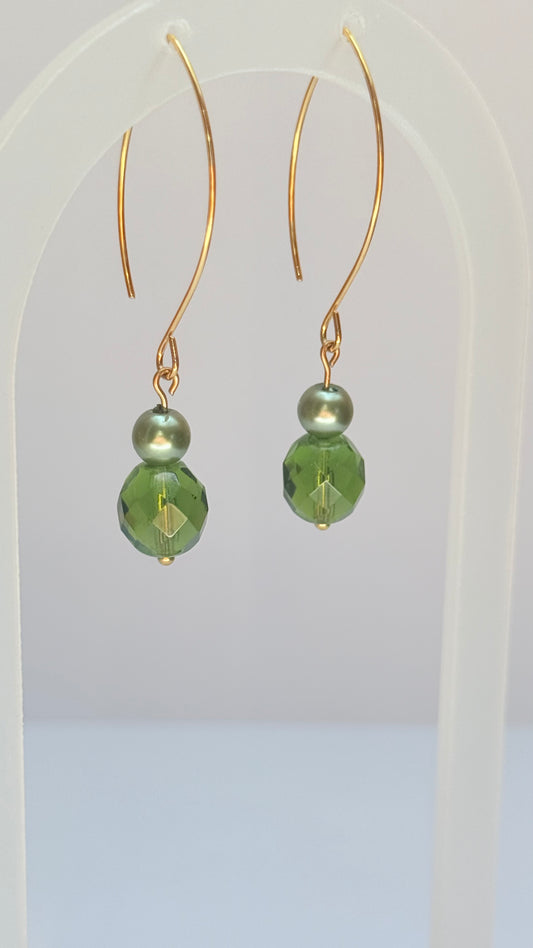 Envy green Marquise earrings
