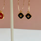 Black star charm Hoops