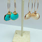 Turquoise shell  Hoops