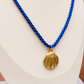 Royal blue shell necklace
