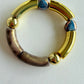 Bronze & gold acrylic tube bangle