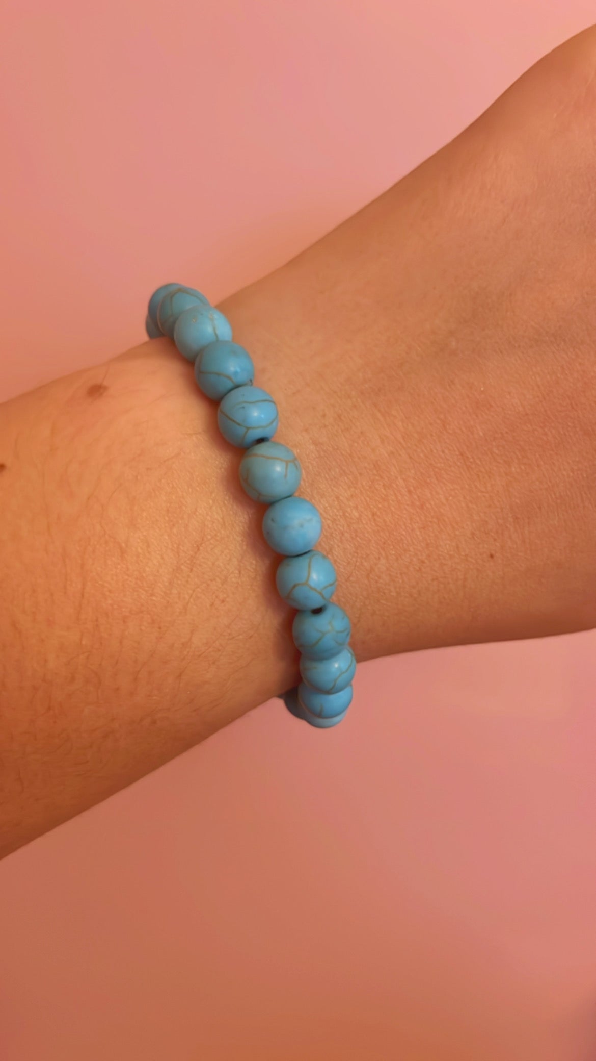 Turquoise blue natural stone bracelet