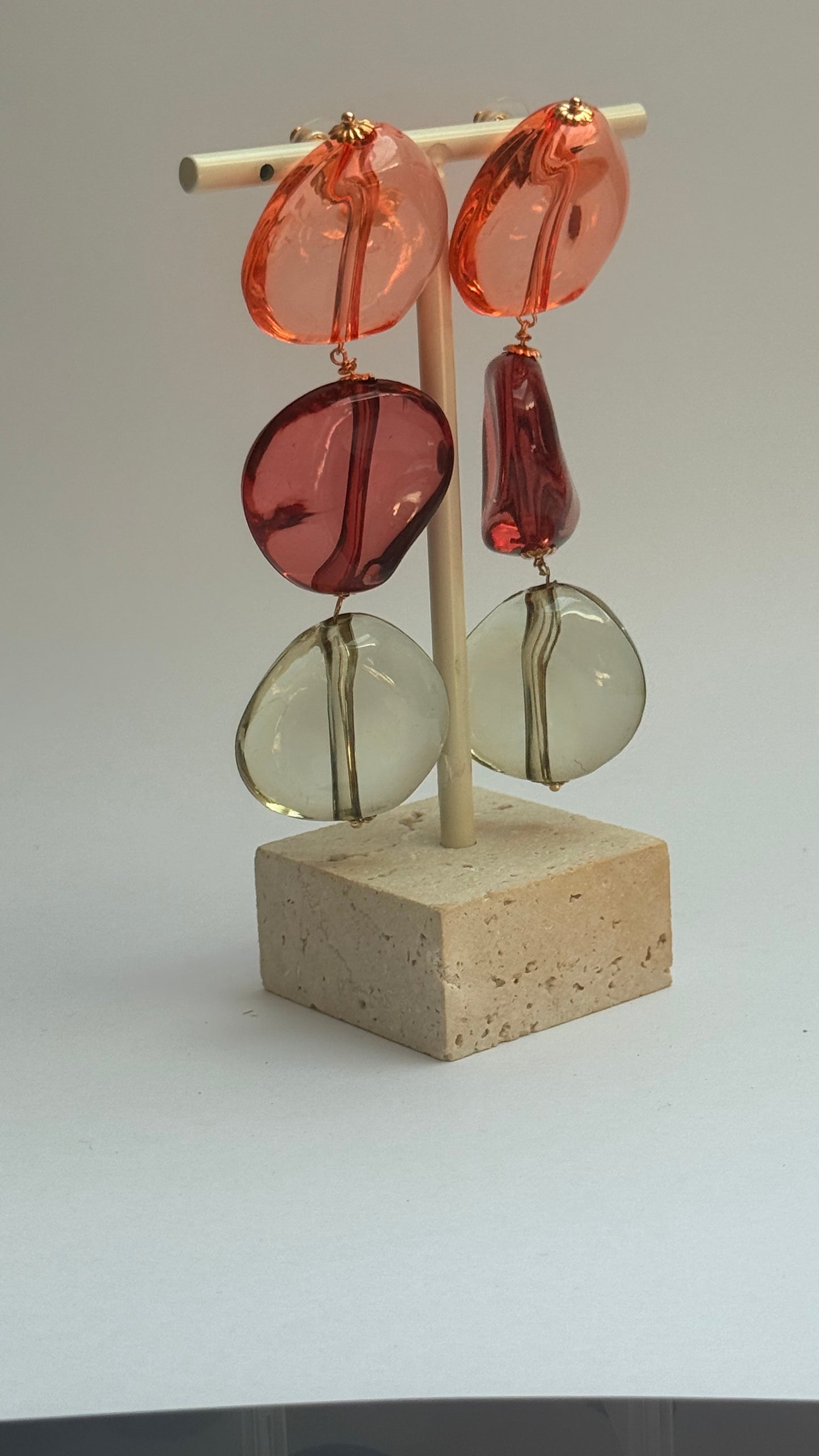 Colour drop earrings