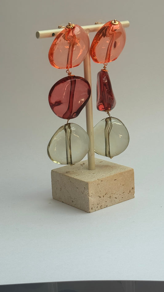 Colour drop earrings