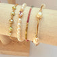 Large pearl gold filled tube bracelet
