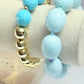 Baby blue marble acrylic bracelet