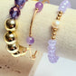 Lilac crystal & pearl  bracelet