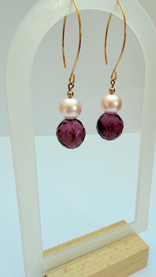 Purple haze Marquise earrings