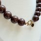 Brown acrylic  necklace