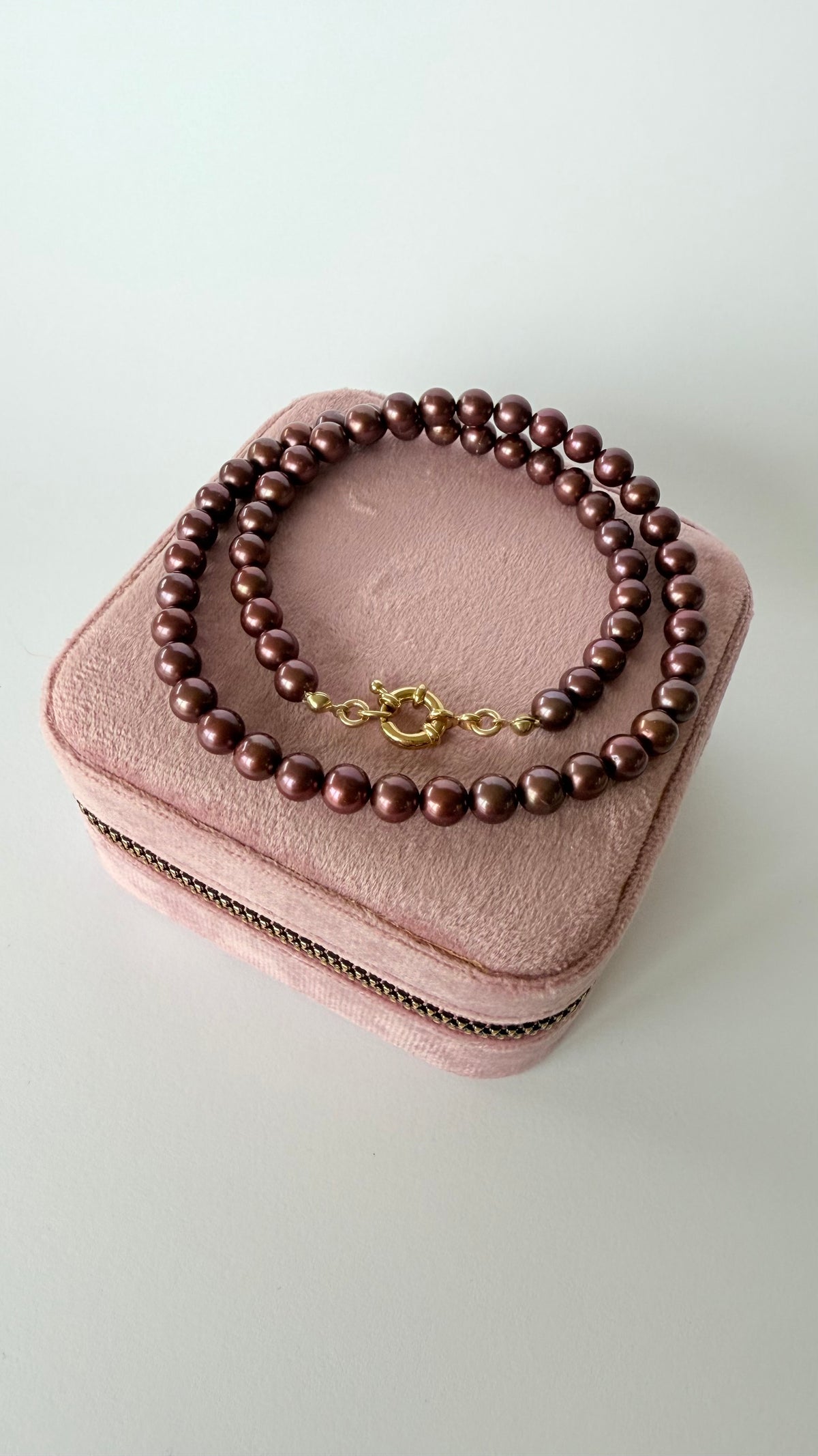 Burgundy Pearl necklace