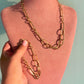 Large gold link bracelet