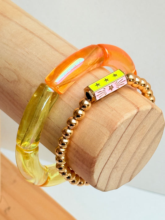 Colour pop Acrylic tube bangle