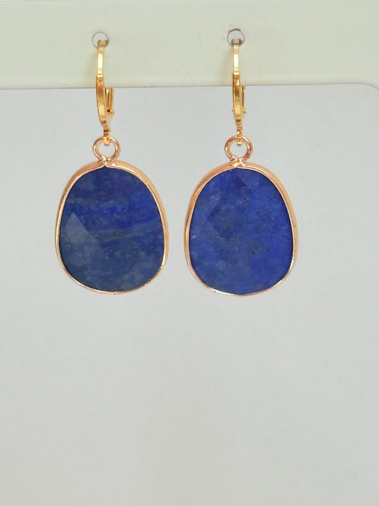 Lapis lazuli pendant mini hoop