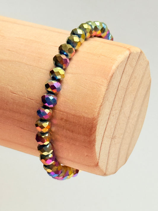 Golden purple crystal bracelets