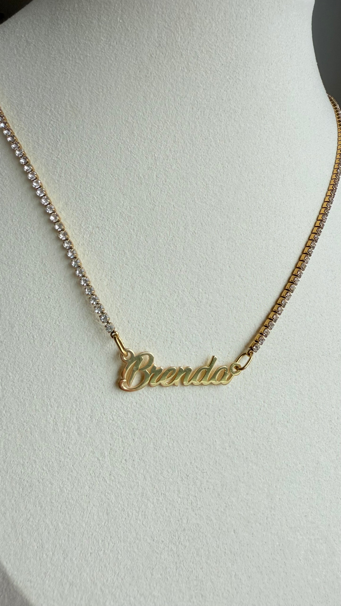 The ‘Brenda’  Personalised tennis necklace