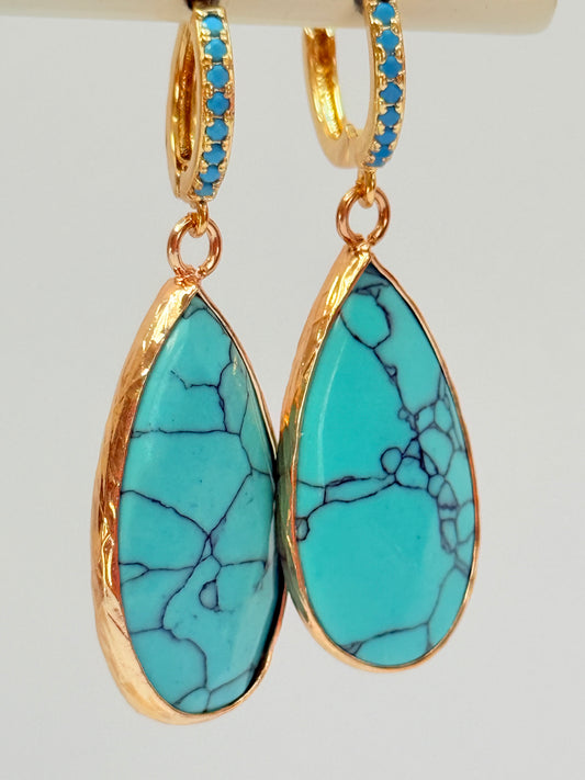 Turquoise drop earring