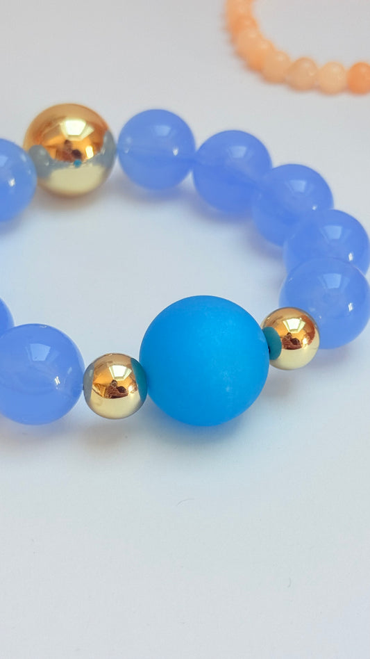 Blue pop bracelet