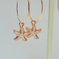 Cream Starfish Hoop Earrings