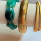Teal acrylic & gold filled bracelet