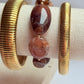 Brown Marble acrylic & gold filled bracelet