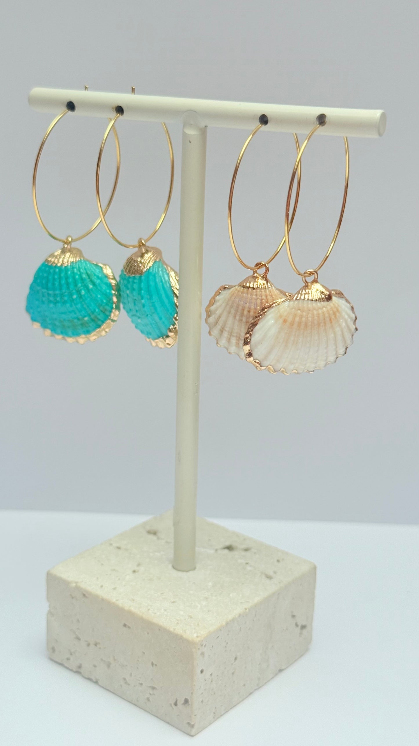 Natural shell  Hoops