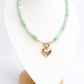 Peru sky blue opal rondelle necklace
