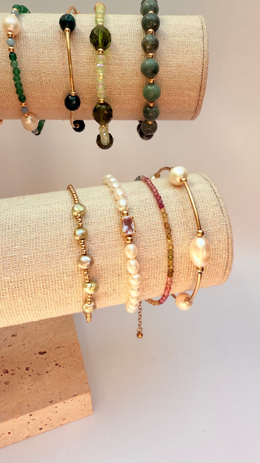 Tourmaline chain bracelet