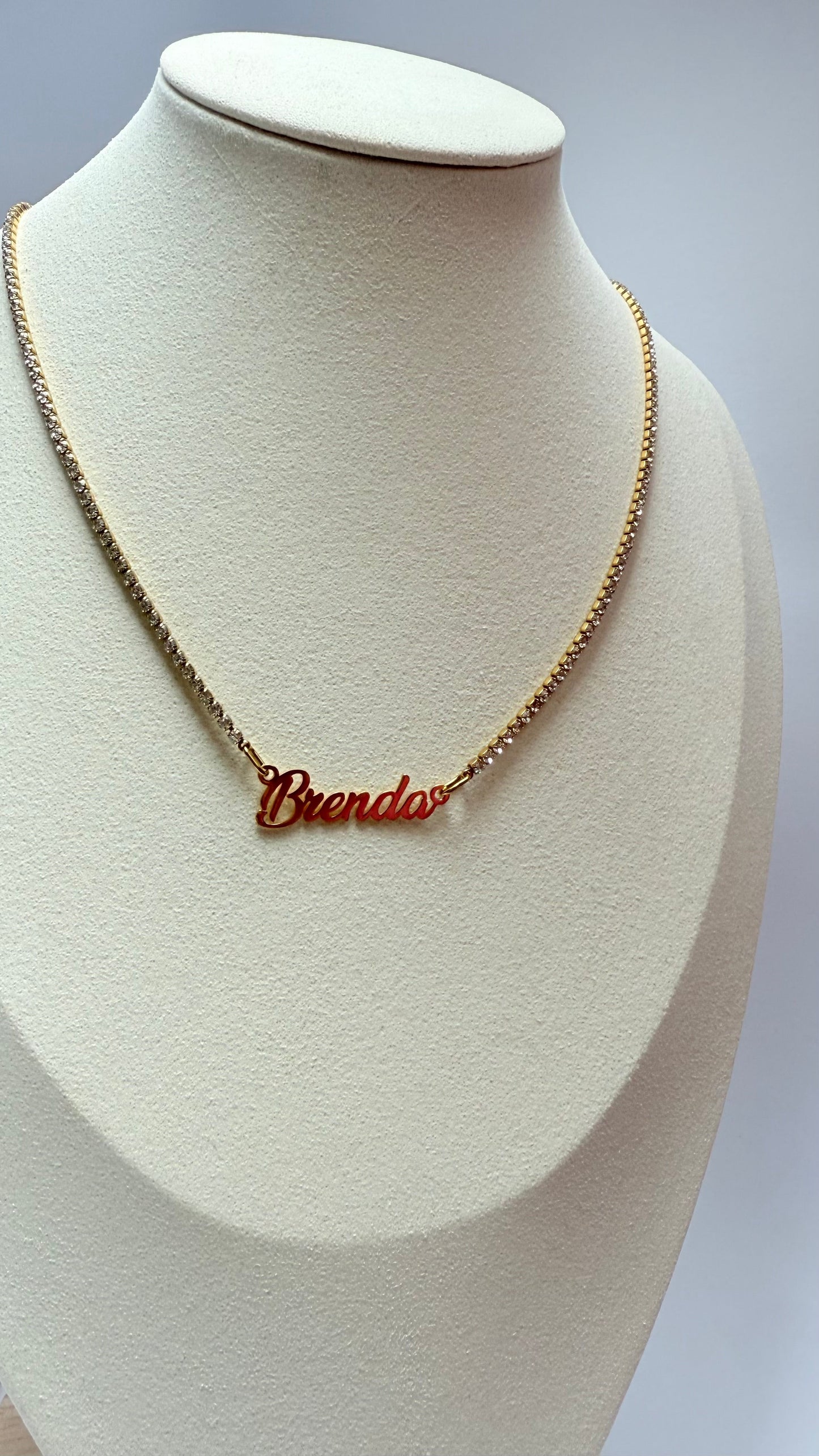 The ‘Brenda’  Personalised tennis necklace
