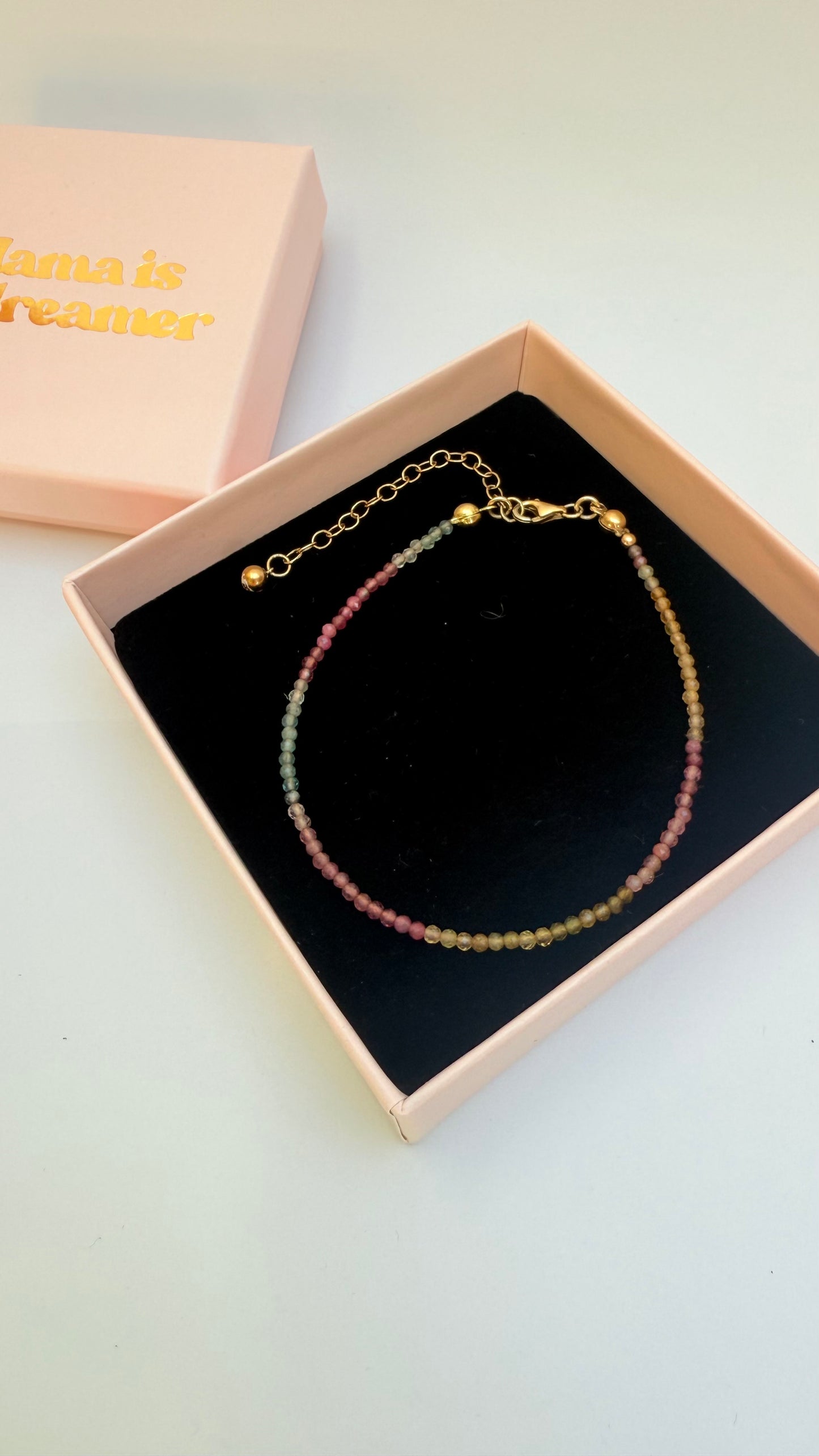 Tourmaline chain bracelet