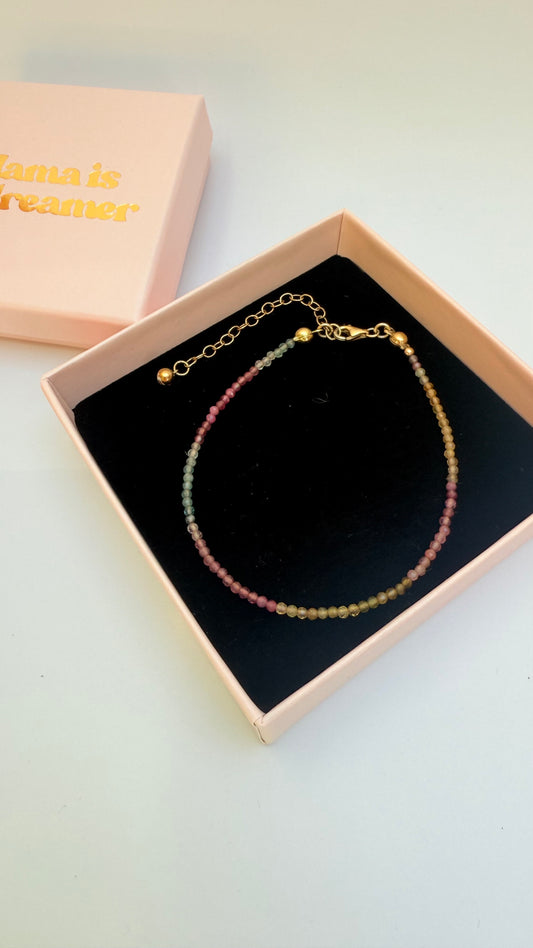 Tourmaline chain bracelet