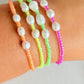 Neon pearl bracelet