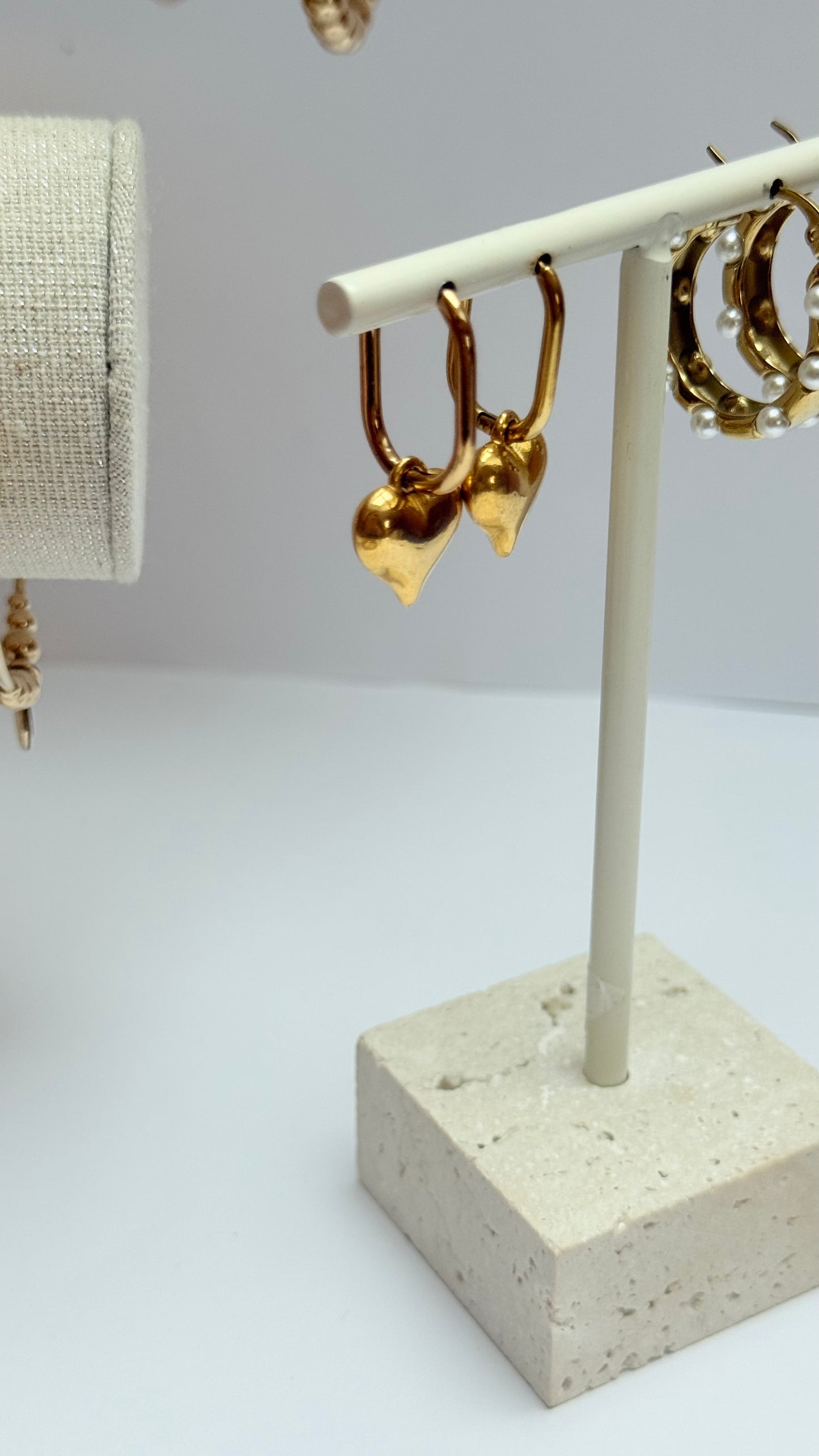 Rectangle heart hoops