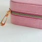 Blush velvet travel box