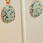 Dalmatian jasper pendant mini hoop
