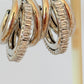 Silver three prong hoop