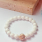 Bohemian white jade bracelet