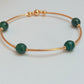 Jade  &  gold filled tube bracelet