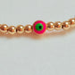 Neon Evil Eye Gold filled bracelet