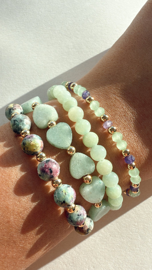 Reef green & gold filled stack