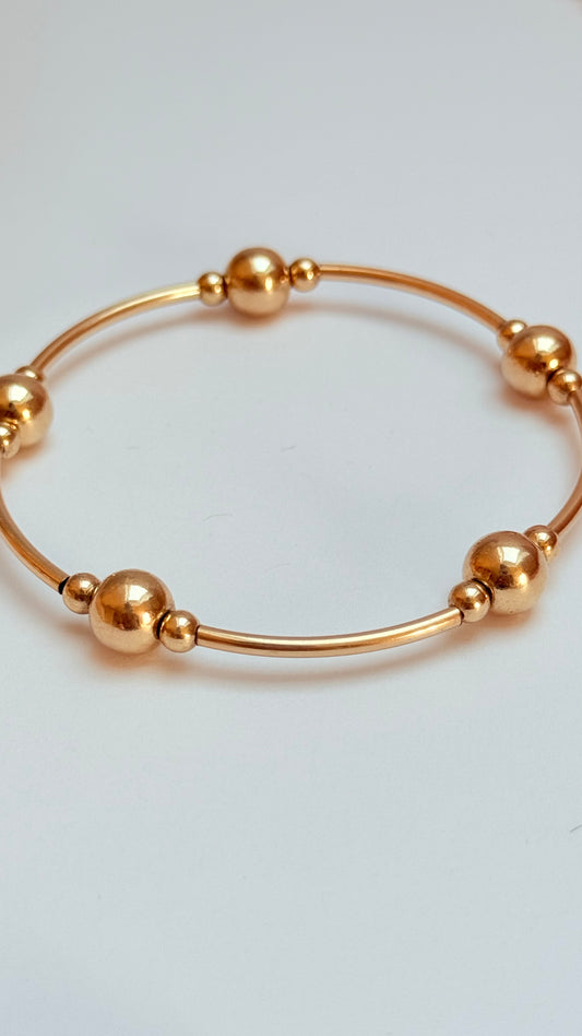 Izzy gold filled tube bracelet
